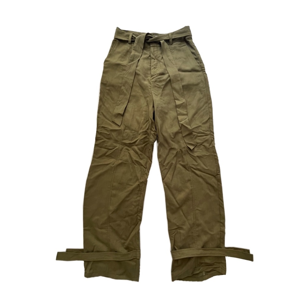Lovers + Friends “Denny” Olive Green Pants With Matching Belt NWOT, Size Med